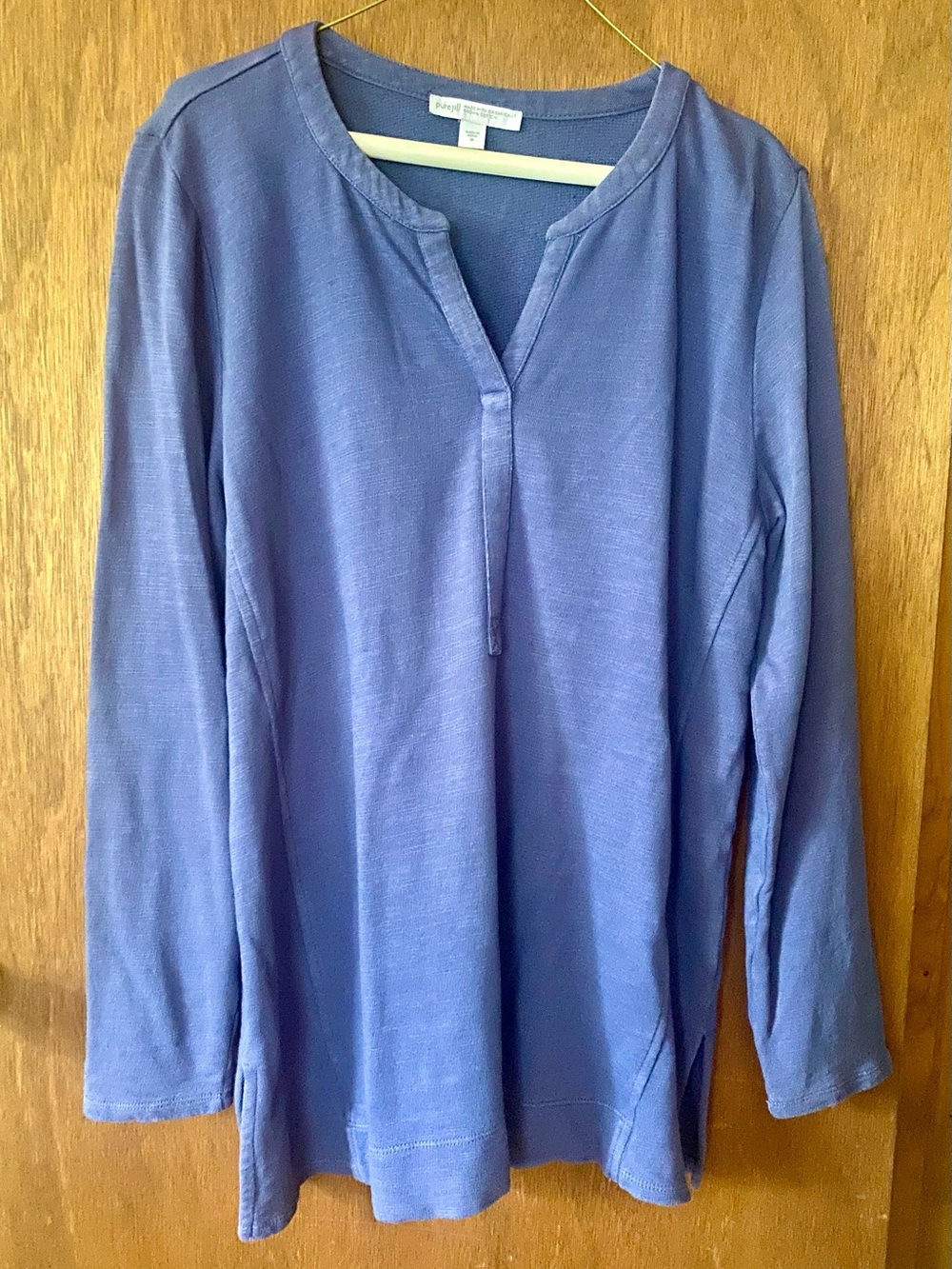 j.Jill Soft Cotton Indigo Pullover Tunic Top